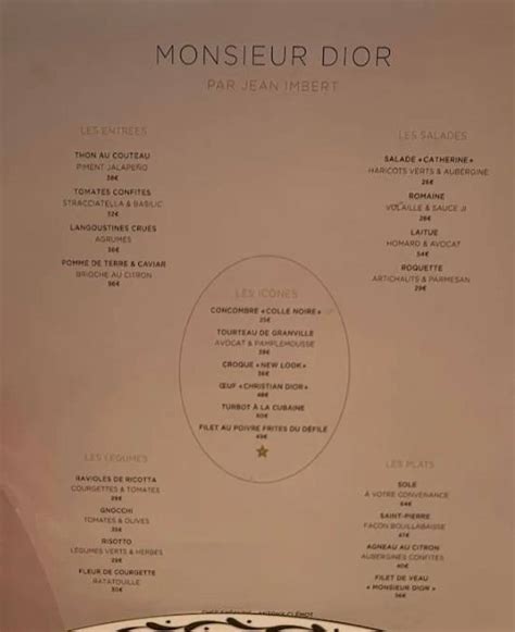 dior restaurant foto's|Dior restaurant paris menu.